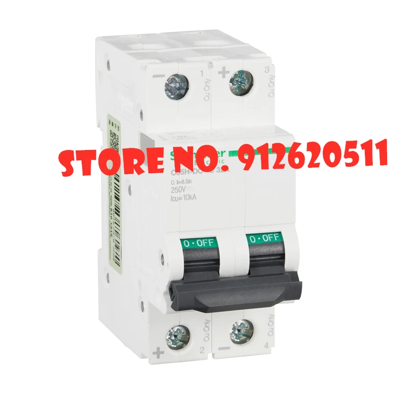 

Multi 9 C65H-DC 250VDC MCB 2P DC Miniature Circuit Breaker C 1A 2A 4A 6A 10A 16A 20A 25A 32A 40A 50A 63A