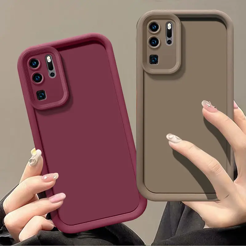 For Huawei P30 Pro Case huawei P20 P60 P60 Pro P30 P40 Lite 5G P50E P50 Pro P20pro Phone Case White Shell pattern Silicone Cover