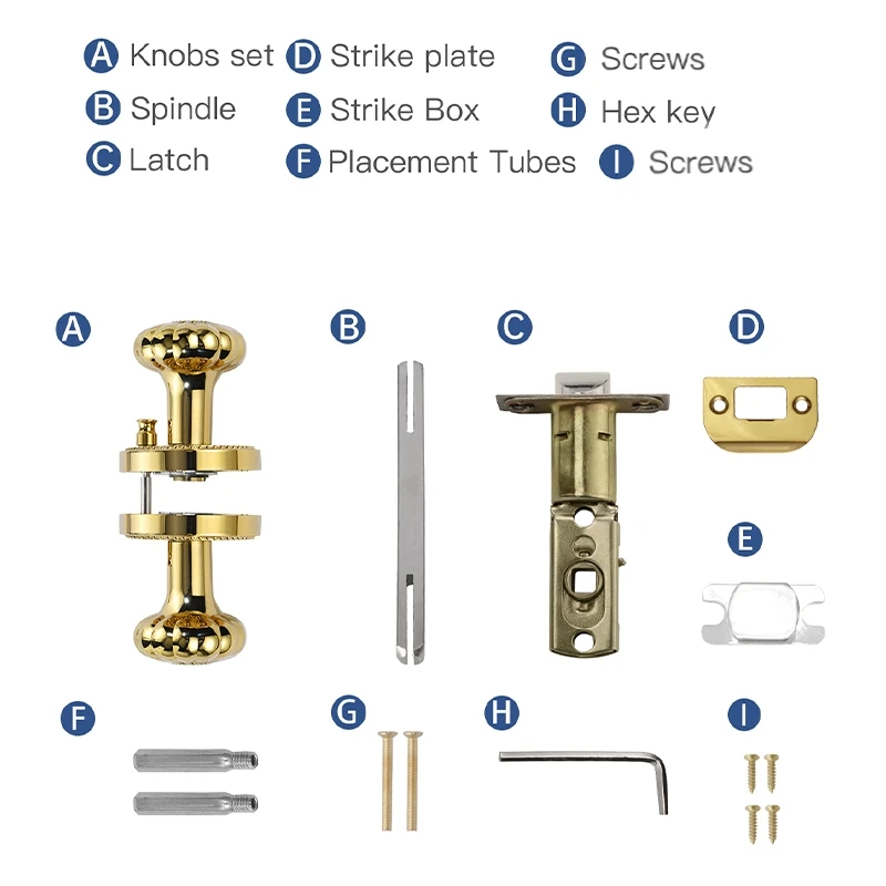 Imagem -06 - Round Door Knob Lock Privacidade Interior Banheiro Quarto Casa Casa