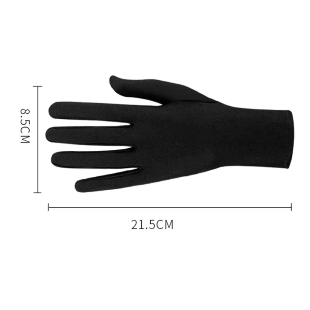 New Party Dress Performance Gloves Solid Color Spandex Mittens Full Fingers Riding Driving Gloves Summer