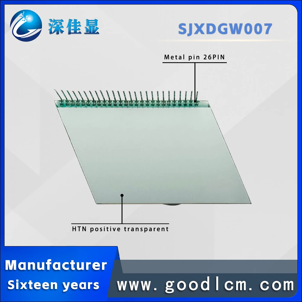 Segmento personalizzato GW007 display lcd prezzo economico HTN positivo display a segmenti 5.0v schermo lcd 7 display lcd a segmenti monocromatici