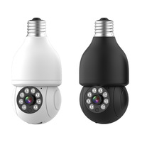 3MP 1296P iCsee APP  E27 Lamp Head Socket Full Color Wireless PTZ IP Dome Camera Intercom Home Security Baby Monitor