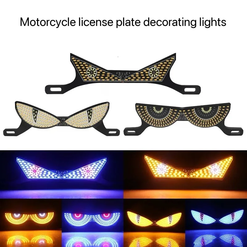 

Motorcycle LED Flash Brake Light Dual Color Flashing License Plate Light Turn Signal Tail Light Decoration Motorcycle Light 12V