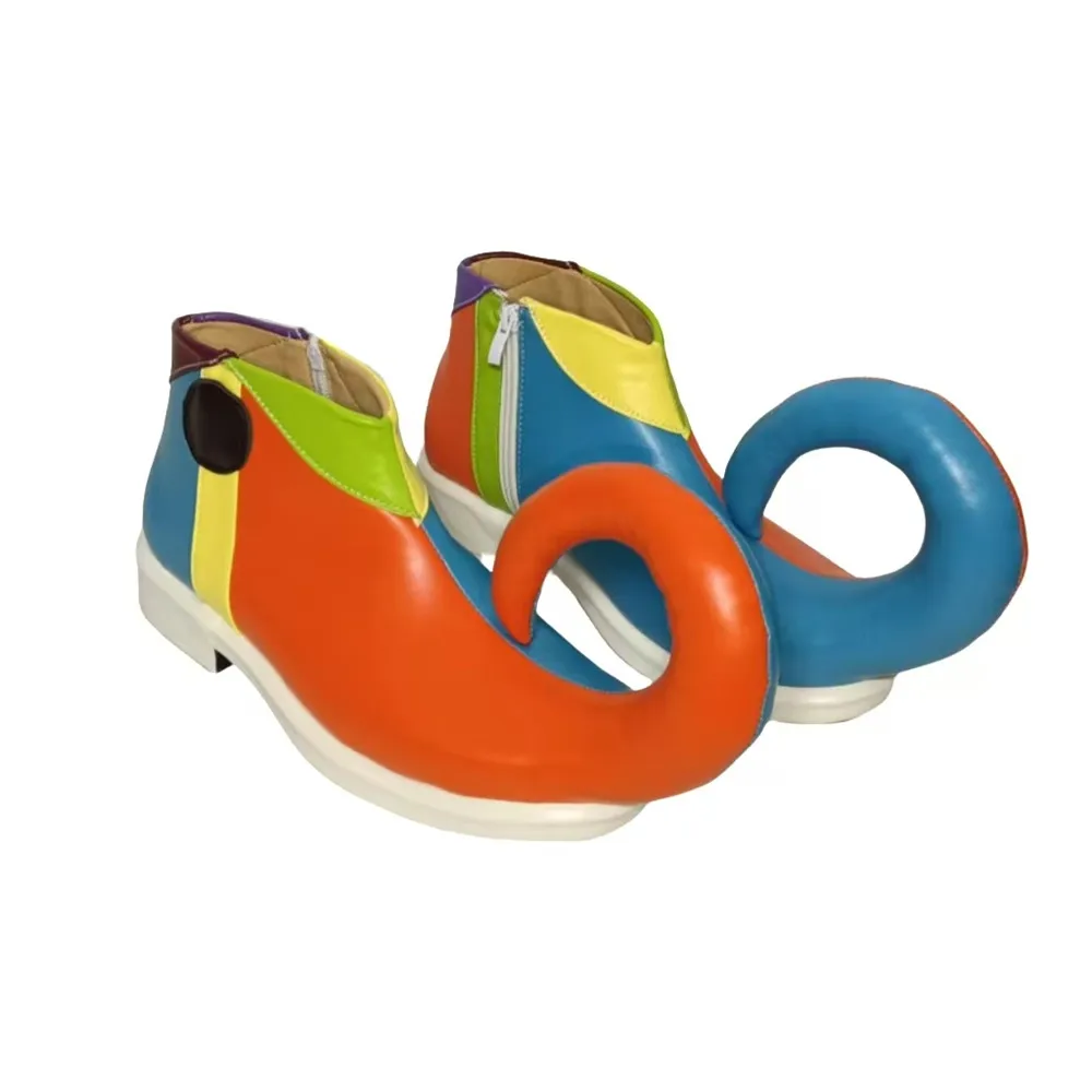 

Cute Anime Clown Cosplay Boots Unisex Festival Party Supplies Rolling Toe Shoes Halloween Carnival Club Joker Boots