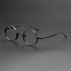 Pure Titanium Round Glasses Frame Men Optical Frame Customized Prescription Eyeglasses Frame Women Luxury Brand Small Eyewear