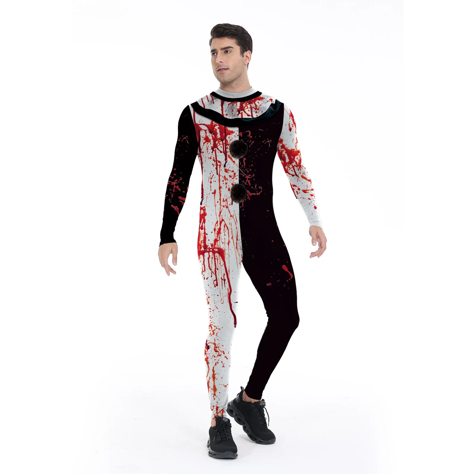 Adult Clown Movie Scary Terrifier 3 Cosplay Costume Halloween Carnival Party Stage Performance Bodysuits