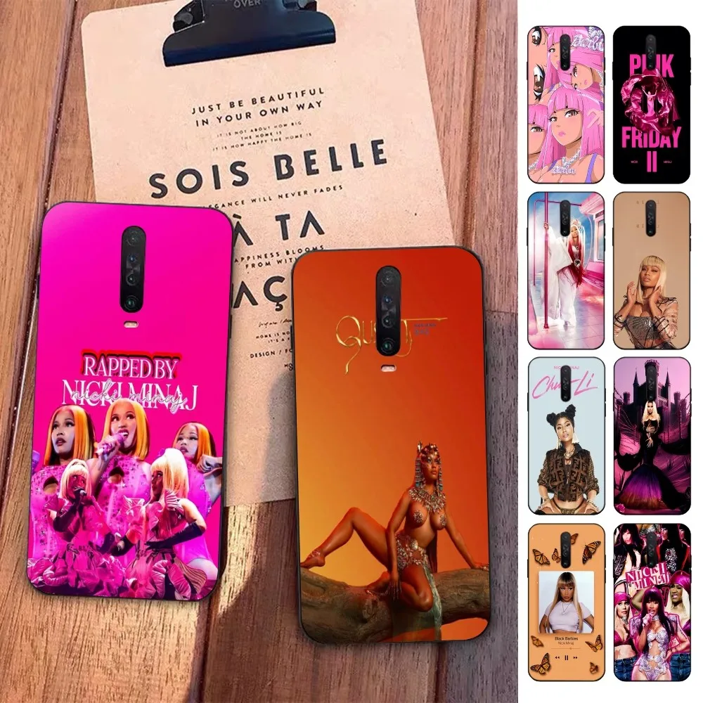 N-Nicki M-Minaj Rapper Pink Friday 2 Phone Case For Redmi 5 6 7 8 9 10 plus pro 6 7 8 9 A GO K20 K30 K40 pro plus F3 Fundas