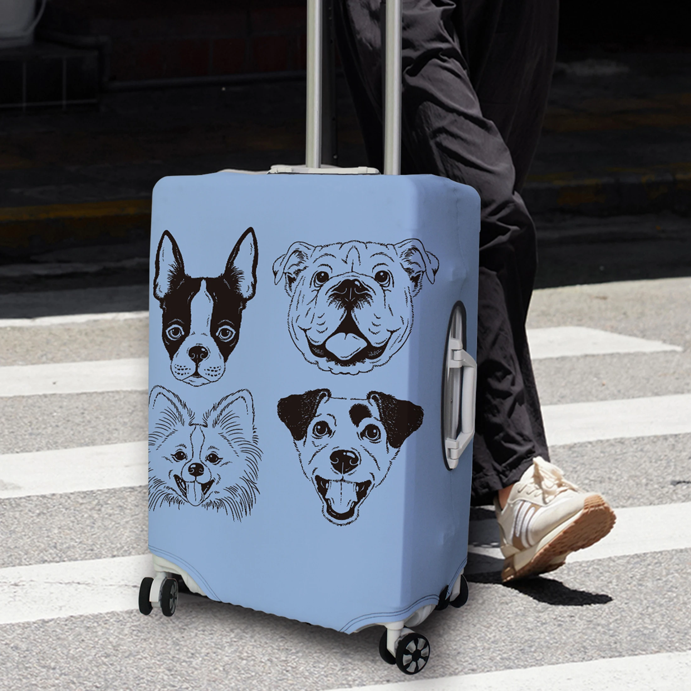 Luggage Cover Stretch Fabric Suitcase Protector Baggage Dust Case Cover Suitable for18-32 Inch Suitcase Case Travel Organizer