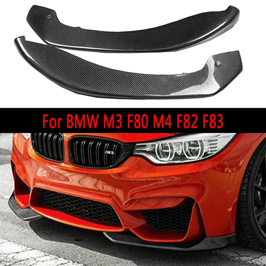 

For BMW M3 F80 M4 F82 F83 Carbon Fiber wrap angle Car Front Bumper Splitter Corner Trim Cover Front Chin Car Accessories Body Ki