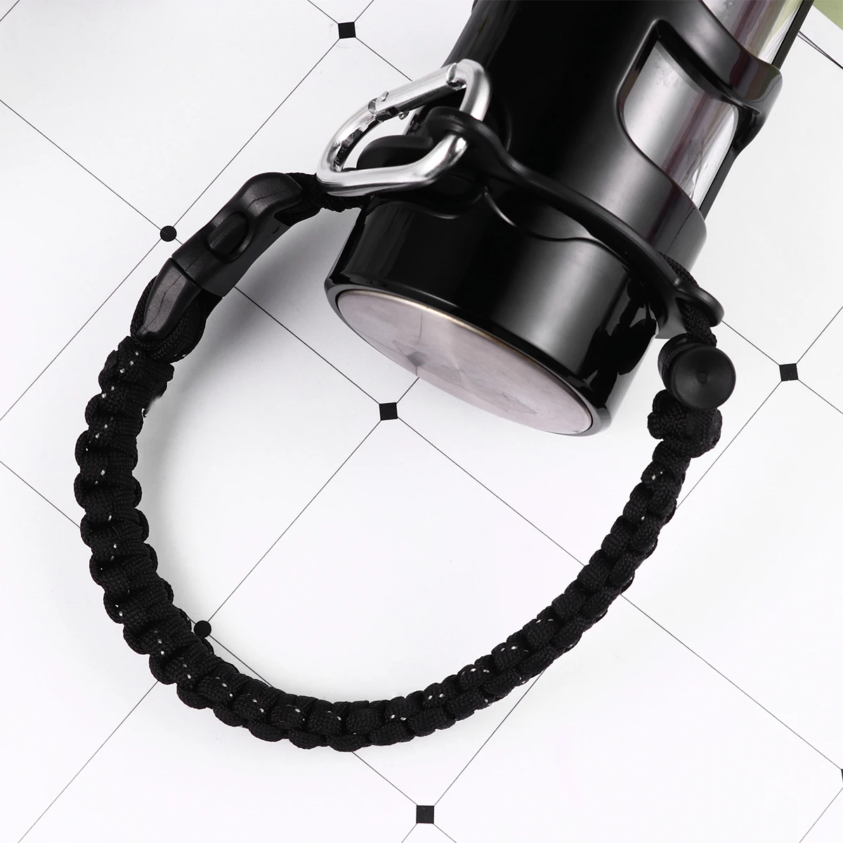 

Bottle Handle Thermal Cup Strap Braided Rope 113kg Tension Outdoor Camping Hiking Biking Anti Aging Corrosion Resistant