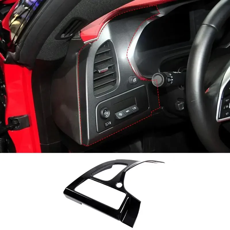 

For Chevrolet Corvette C7 2014-19 ABS Car driving position Side Air Conditioning Vent Outlet Cover Trim Stickers Car Accessories