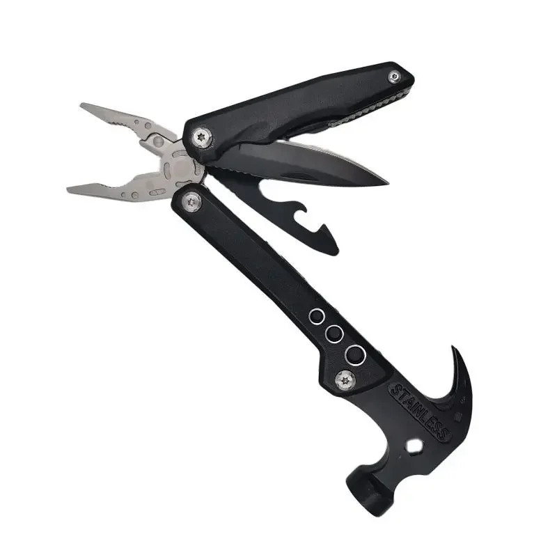 

Outdoor Multi-function Tool Folding Life Saving Glass Breaker Window Breaking Screwdriver Wrench Pliers Claw Hammer