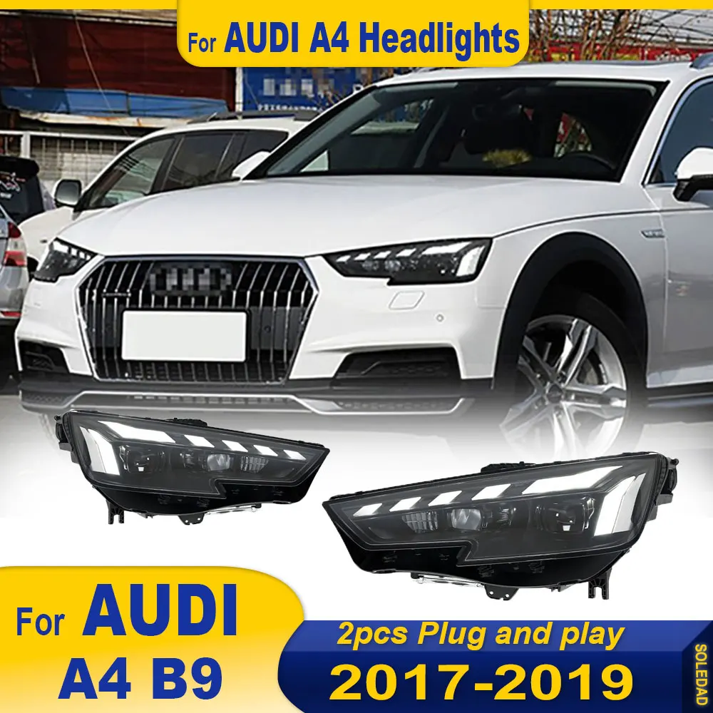

Car Headlight Assembly for Audi A4 B9 2017 2018 2019 Headlight full LED DRL Turning Full LED Front Headlights Plug and Play