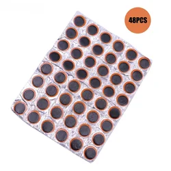 48Pcs Tire Patch Rubber Bike Tyre Repair Pad Portable Tire Inner Tube Pad Bicycle Repair Accessory Repair Cold Patching Film