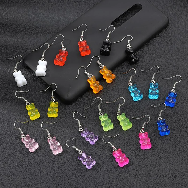 Bear Charm Accessories Set Hair Clip Jump Rings Earring Hook Jewelry Making Kit Tool Diy Earring Necklace Bracelet For Girls