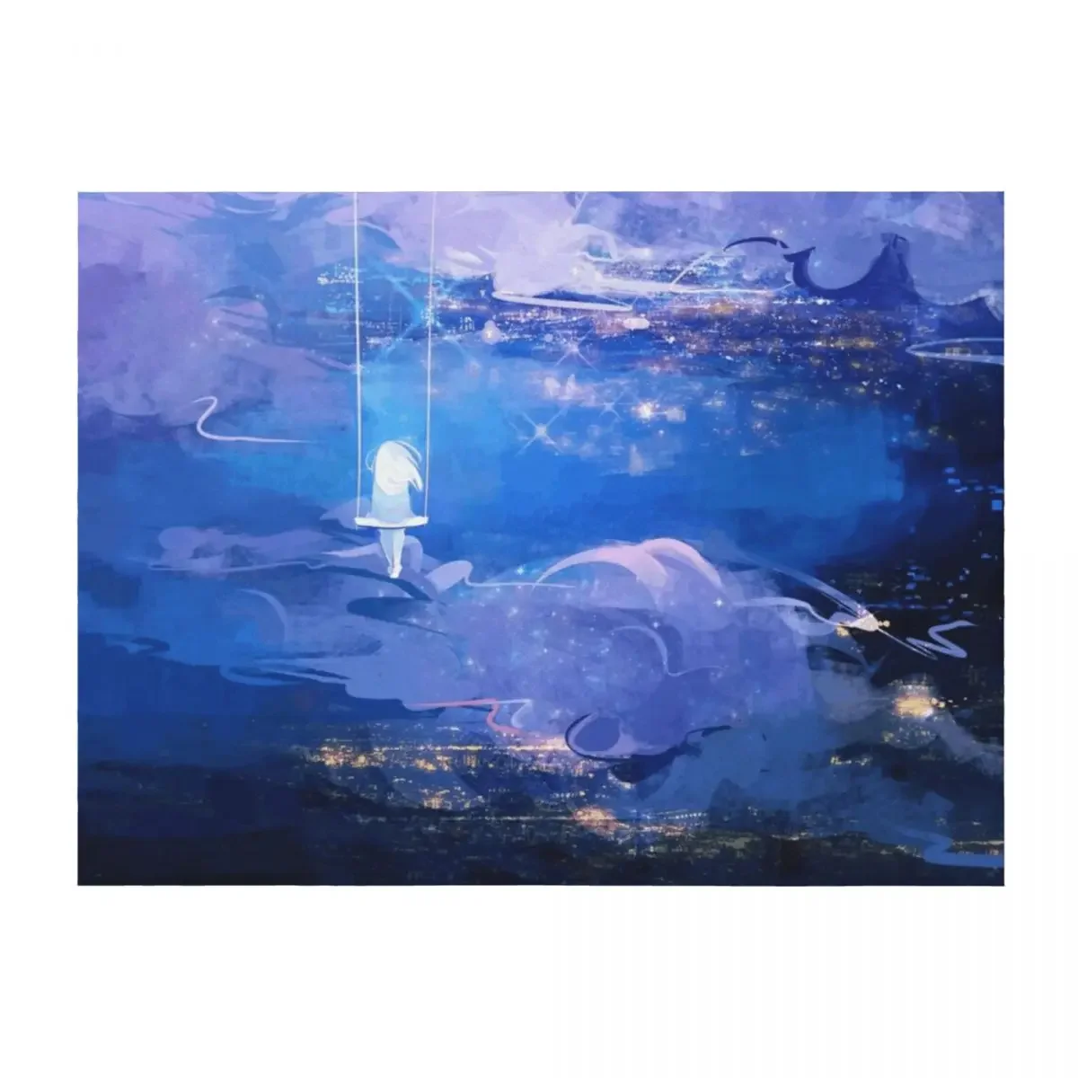 

above the clouds Throw Blanket Flannels funny gift decorative heavy to sleep Blankets