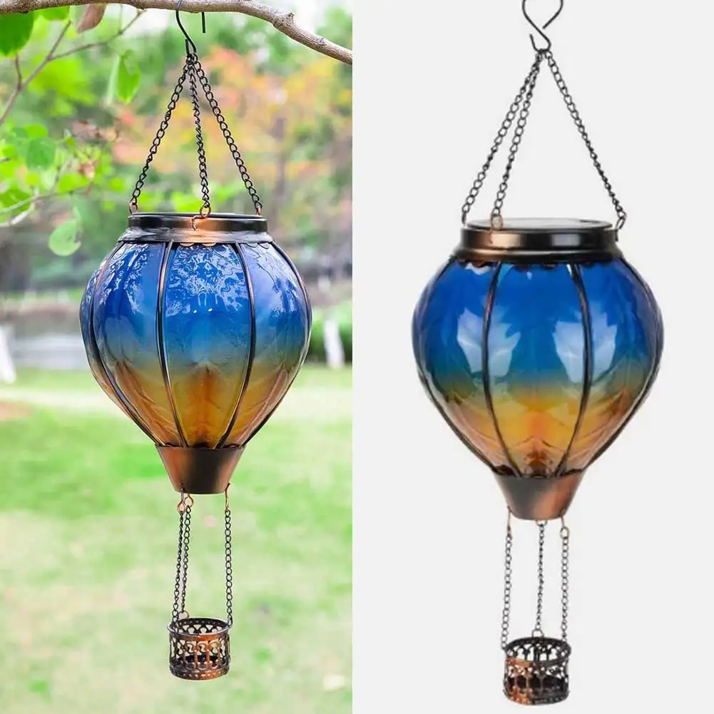 Metal Indoor Outdoor Yard Garden Hanging Decoration Hot Air-Balloon Wind Spinner Wind Chimes  Hanging Decorations