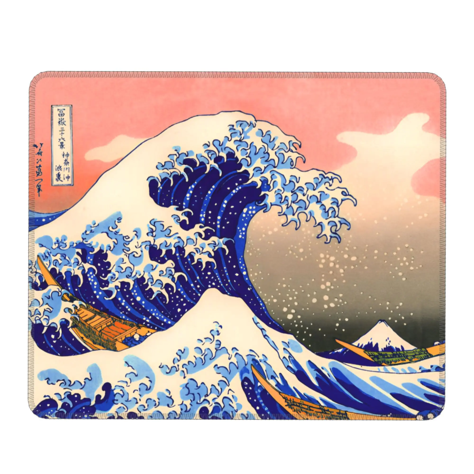 

The Great Wave of Kanagawa Round Mouse Pad Vintage Rubber Gaming Mousepad For Laptop PC MacBook Waterproof Pattern Mouse Mats