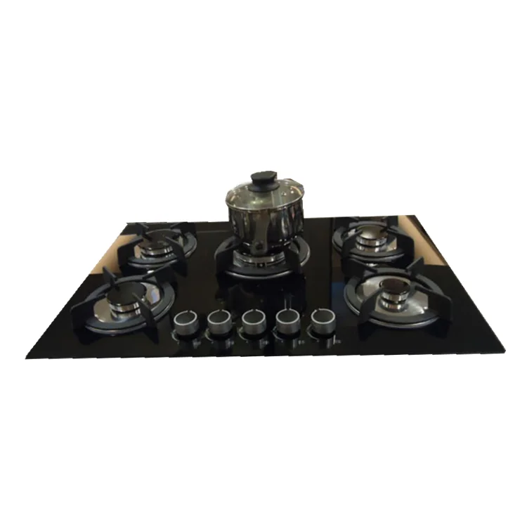 Safety device optional enamel pan support built in gas cooker 5 burner