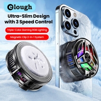 Elough FC68 Mobile Phone Ice Cooler Magnetic Cooling Fan Case Radiator For PUBG Gaming Back Clip Cool Heat Sink For Smartphones