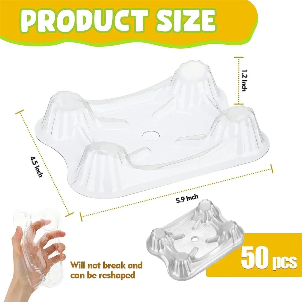 Berceaux à pastèque en plastique pour plantes, 50 pièces, fournitures de jardin pour pastèque, courge, citrouille, Support de légumes, supports de protection
