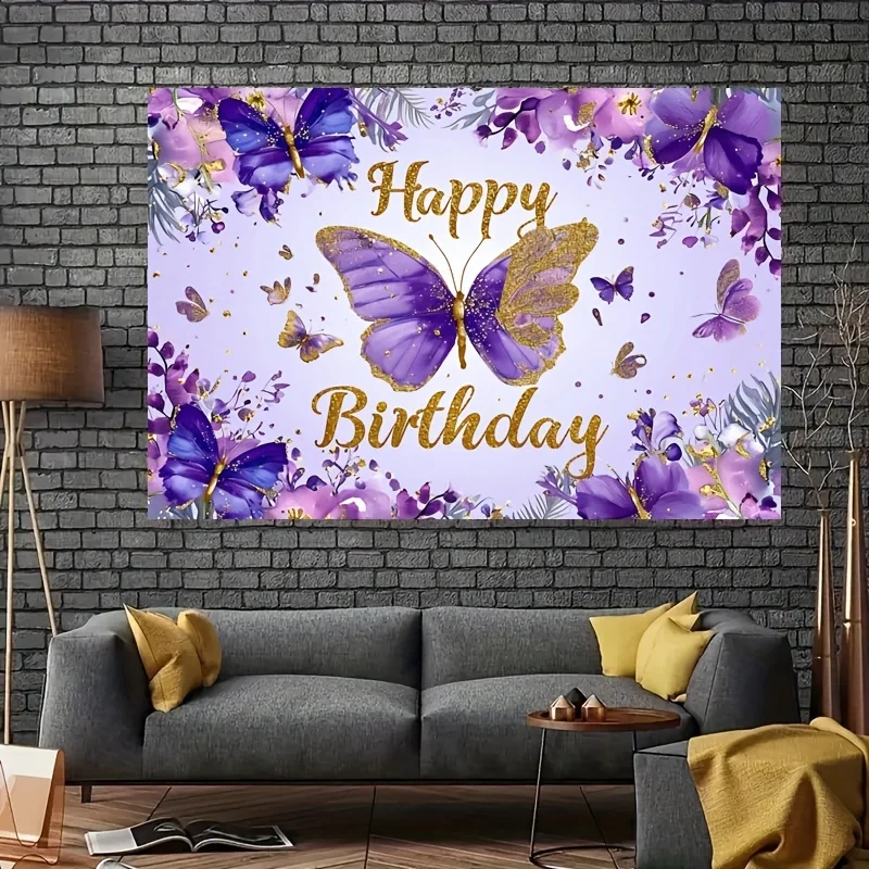 Butterfly birthday party decorations, butterfly backgrounds, butterfly party decorations, birthday banners