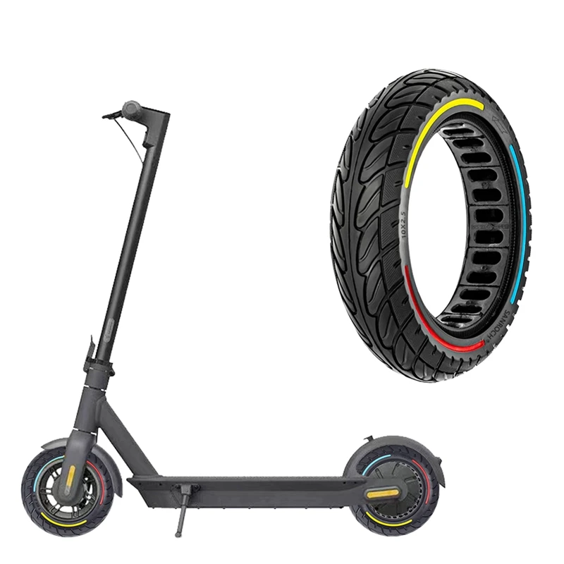 10 Inch Solid Tire For Ninebot MAX G30 Electric Scooter Parts 10X2.5 Durable Rubber Tubeless Shock Absorber Damping Wheel Tyre