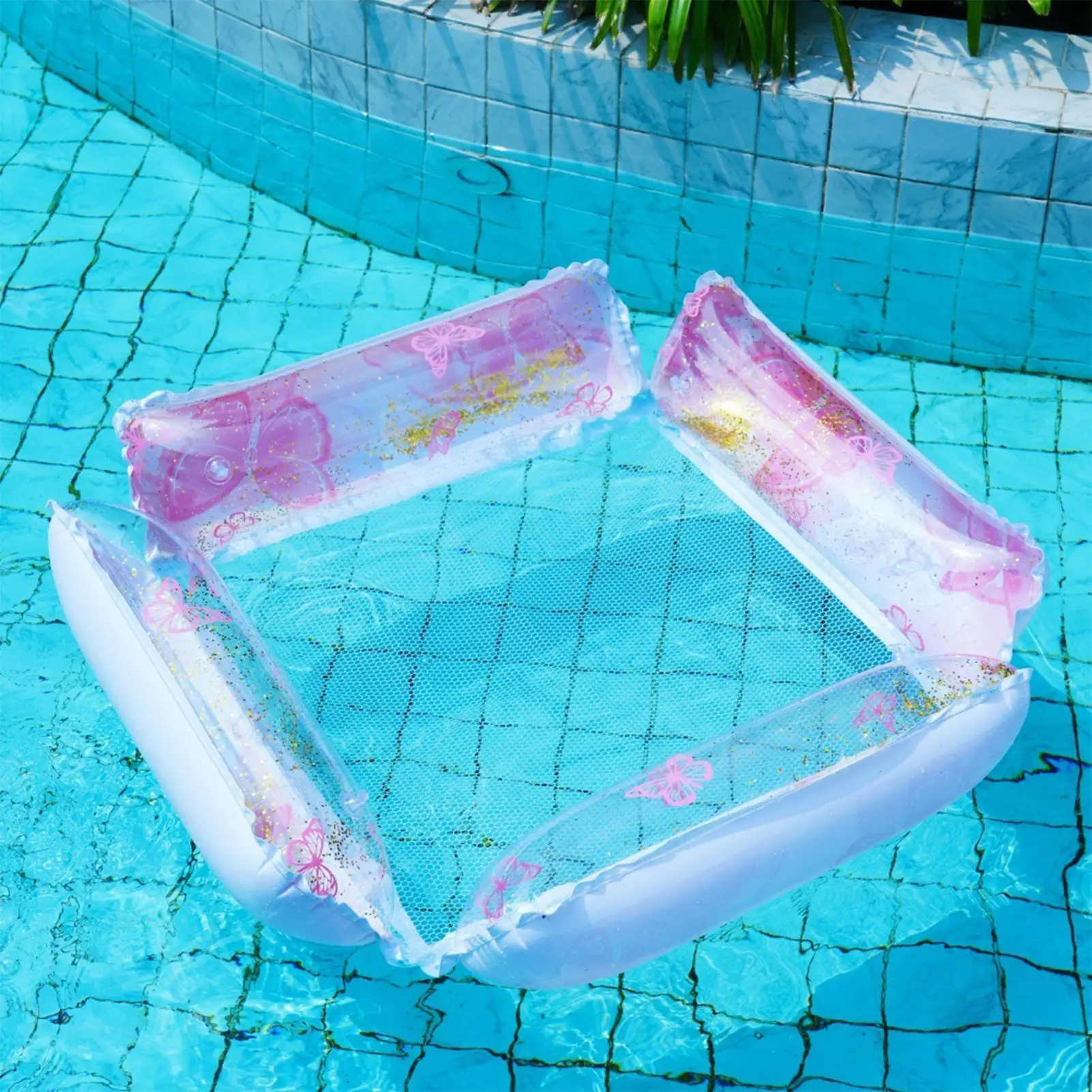 Inflatable Pool Lounger Summer Four-Tube Breathable Raft Swim Pool Lounge Float Inflatable For Backyard Lake Poolside River Men