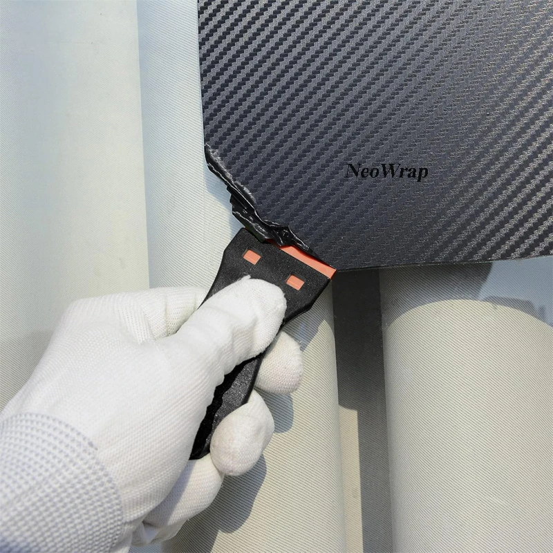 100 Pcs Double Edged Plastic Razor Blade Label Clean Razor Glue Remover Window Glass Clean Scraper Car Wrap Sticker Squeegee image 4