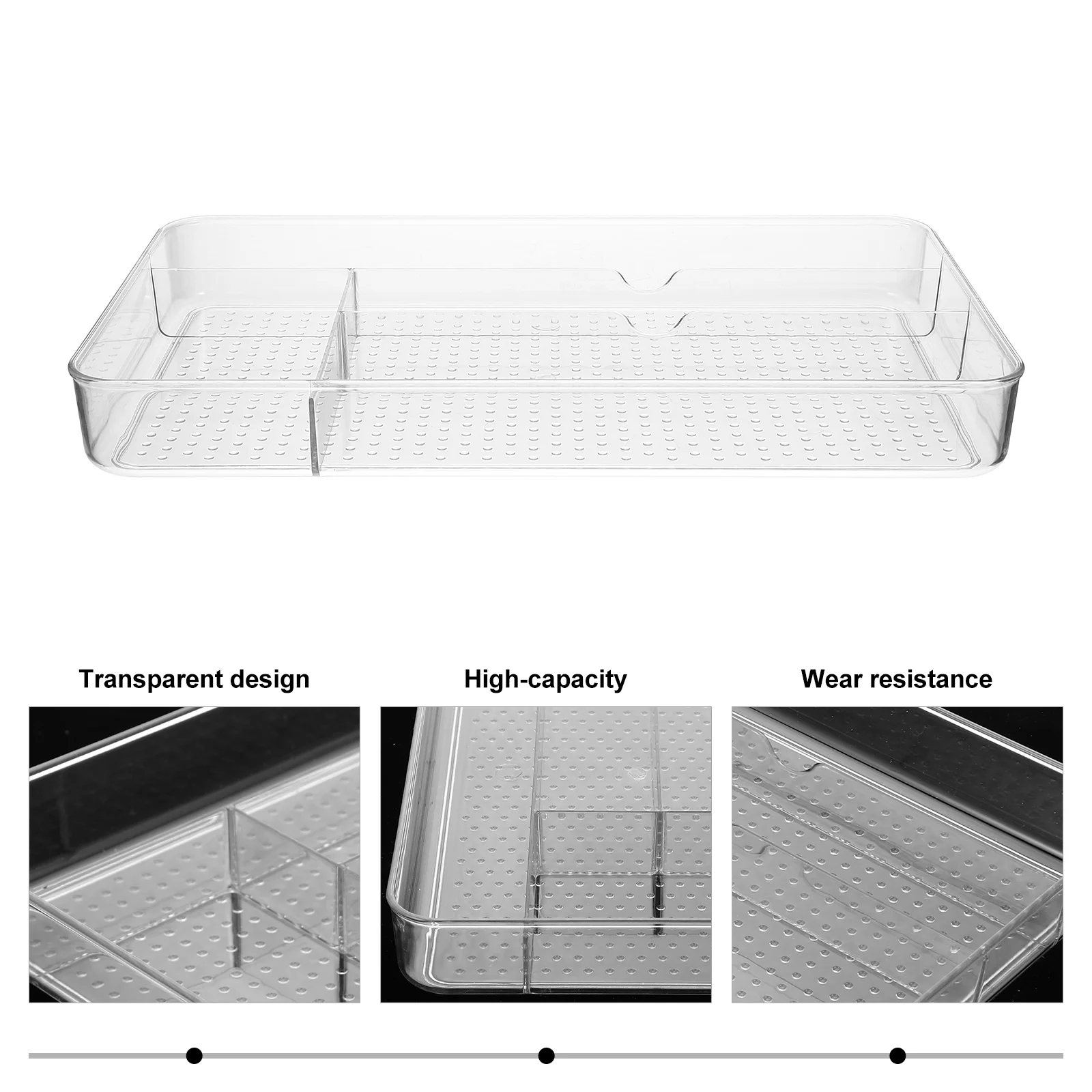 Rechthoekige opbergdoos Bureau-organizer Make-up Koelkast Desktop Plastic Huidverzorging