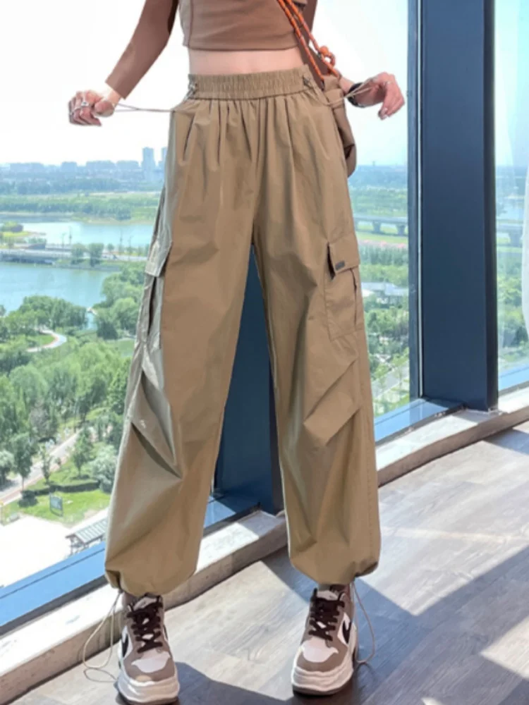 Khaki Workwear Pants Women's Autumn Winter New Sle Cuffed Not Legging Mountain Sports Casual Loose Fce Pants