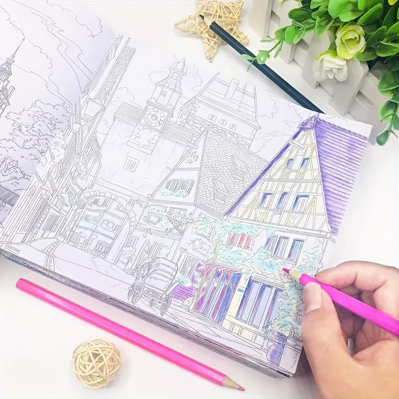 1 random copy adult anti pressure coloring book