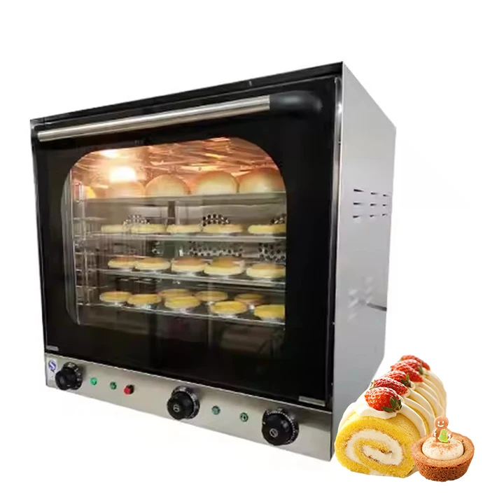 Commercial Electric 4-Plate Hot Blast Stove Oven Spray Restaurants Bakeries Food Shops Pizza Bread Cake Nut Corn Fruit Wheat