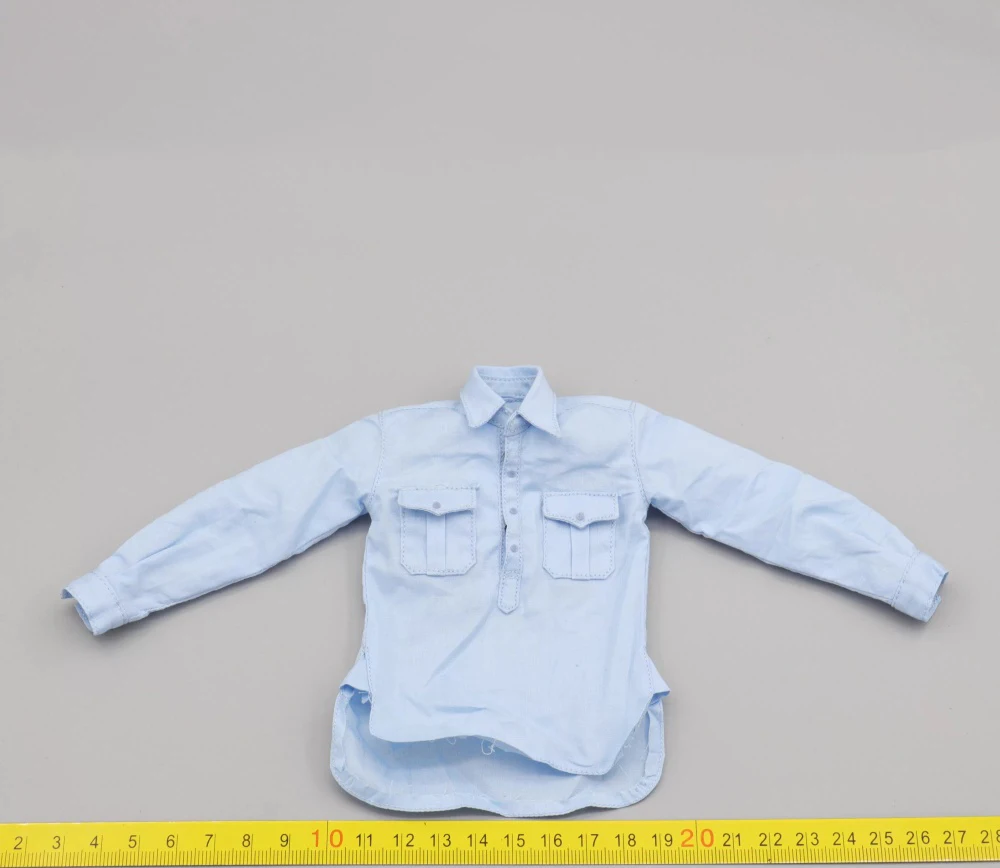 Scale 1/6 Soldier Doll Man Head Sculpt Carving with Neck Connector Caps Shirt Toys Model For 12