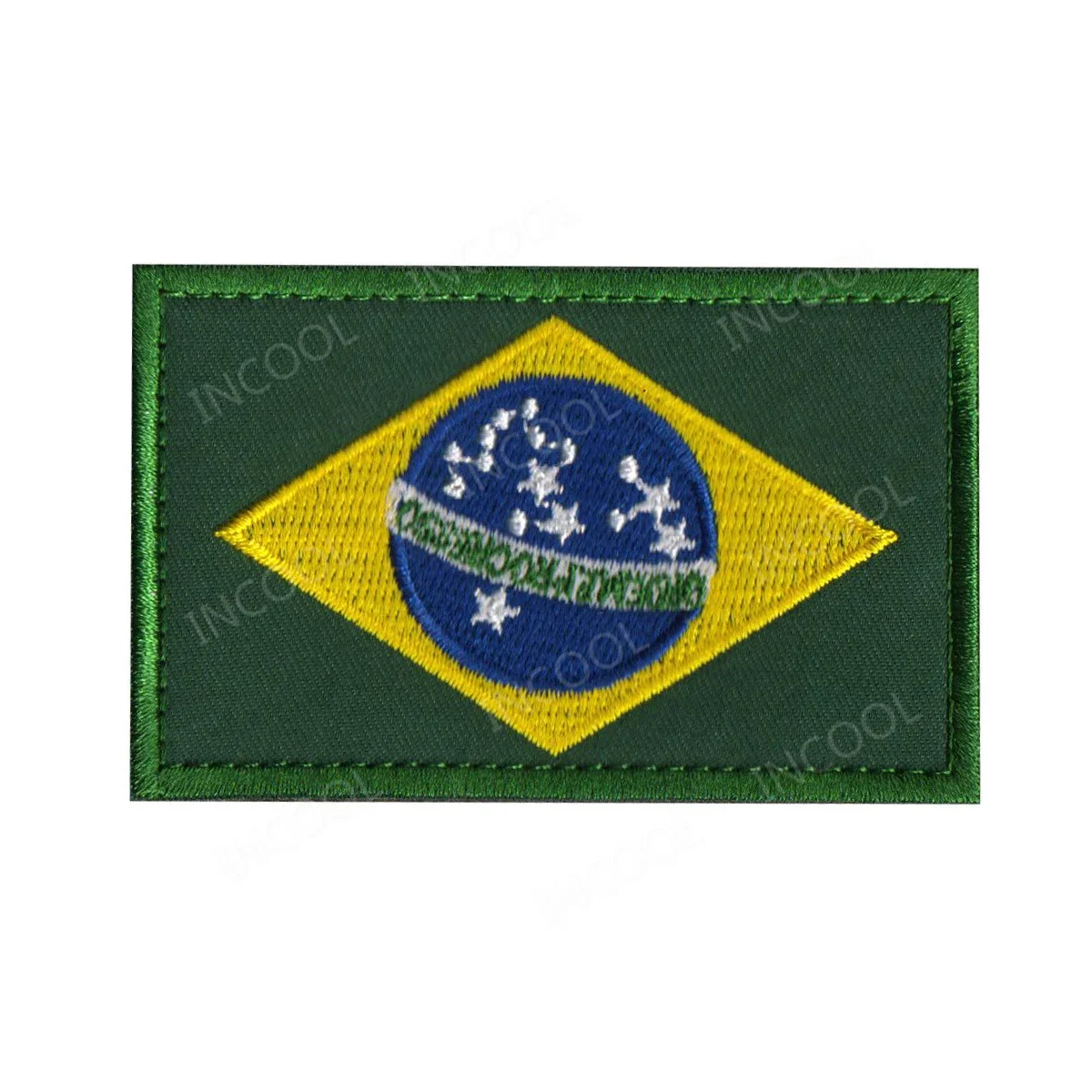 Brazil Embroidered Patches IR Reflective Brazilian PVC Rubber BRA Decorative Hook Back Patch For Clothing Backpack