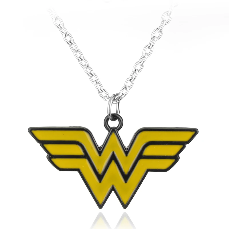 Movie Wonder Woman Logo Necklace Vintage Hawk Style Metal Chain Pendant Necklaces Jewelry For Men Women Fans Gifts Accessories