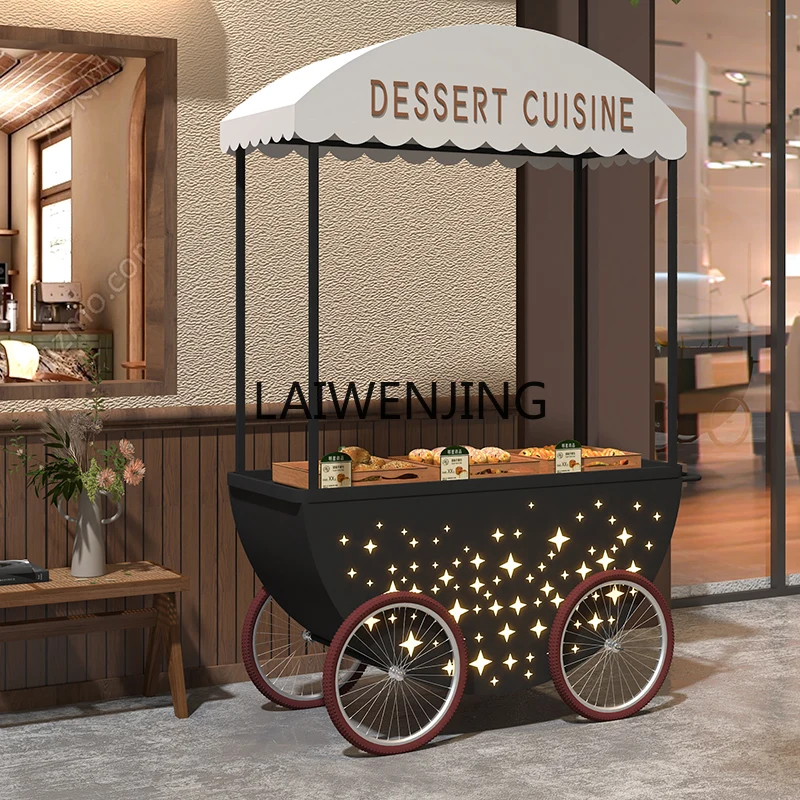 LYN outdoor mobile ice cream dining car wrought iron food dining car shopping mall display promotion car