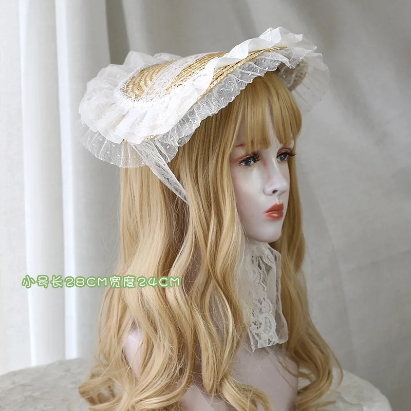 Chapéu de renda vitoriana para mulheres e meninas TeaParty Dressingup Chapéu Headpiece Lolita Cosplay Chapéus
