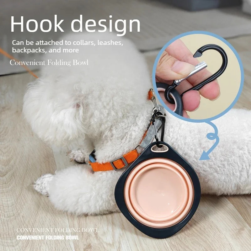 280ml Durable Silicone Collapsible Pet Bowl Portable Dog Cat Feeding Water Dish for Travel Walking Pet Supplies