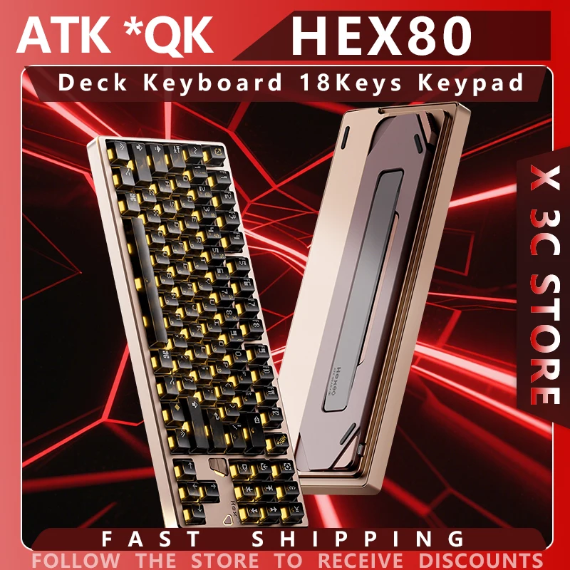 

NEW ATK Hex80 Magnetic Switch Mechanical Keyboard RT 0.005mm 8K Polling Rate RGB Customized Wired Hotswap Gamer Gming Keyboard