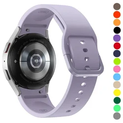 Correa de silicona sin huecos para Samsung Galaxy 7, 6, 5, 4, Pro, 44, 40, 45mm, pulsera para Galaxy Watch 6, 4 Classic, 47mm, 43mm, 46mm, 42mm