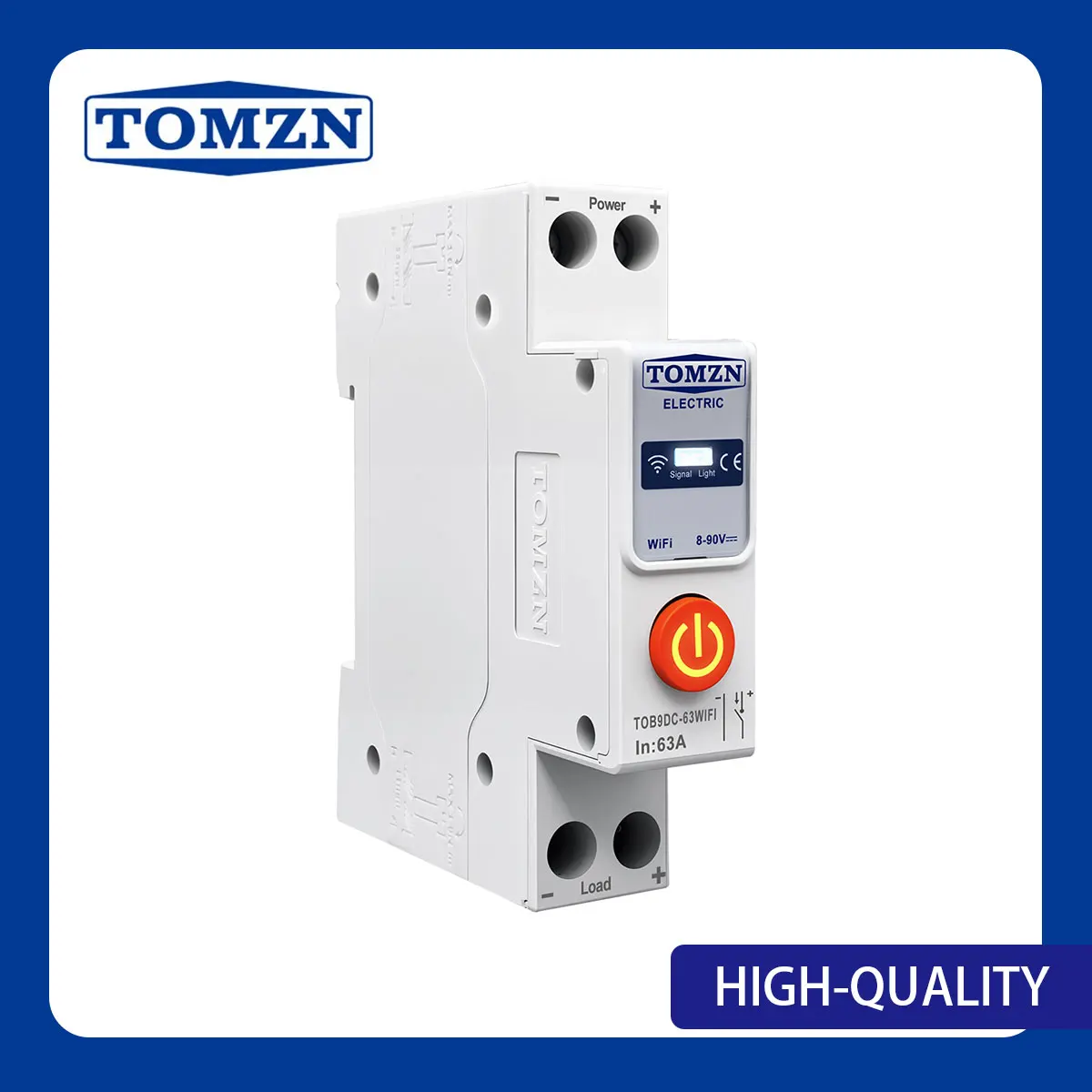 TOB9DC 8-90V DC 1-63A WIFI Smart Circuit Breaker TUYA Smart Life LED Control Switching Power Supply PLC Timer Countdown Din Rail