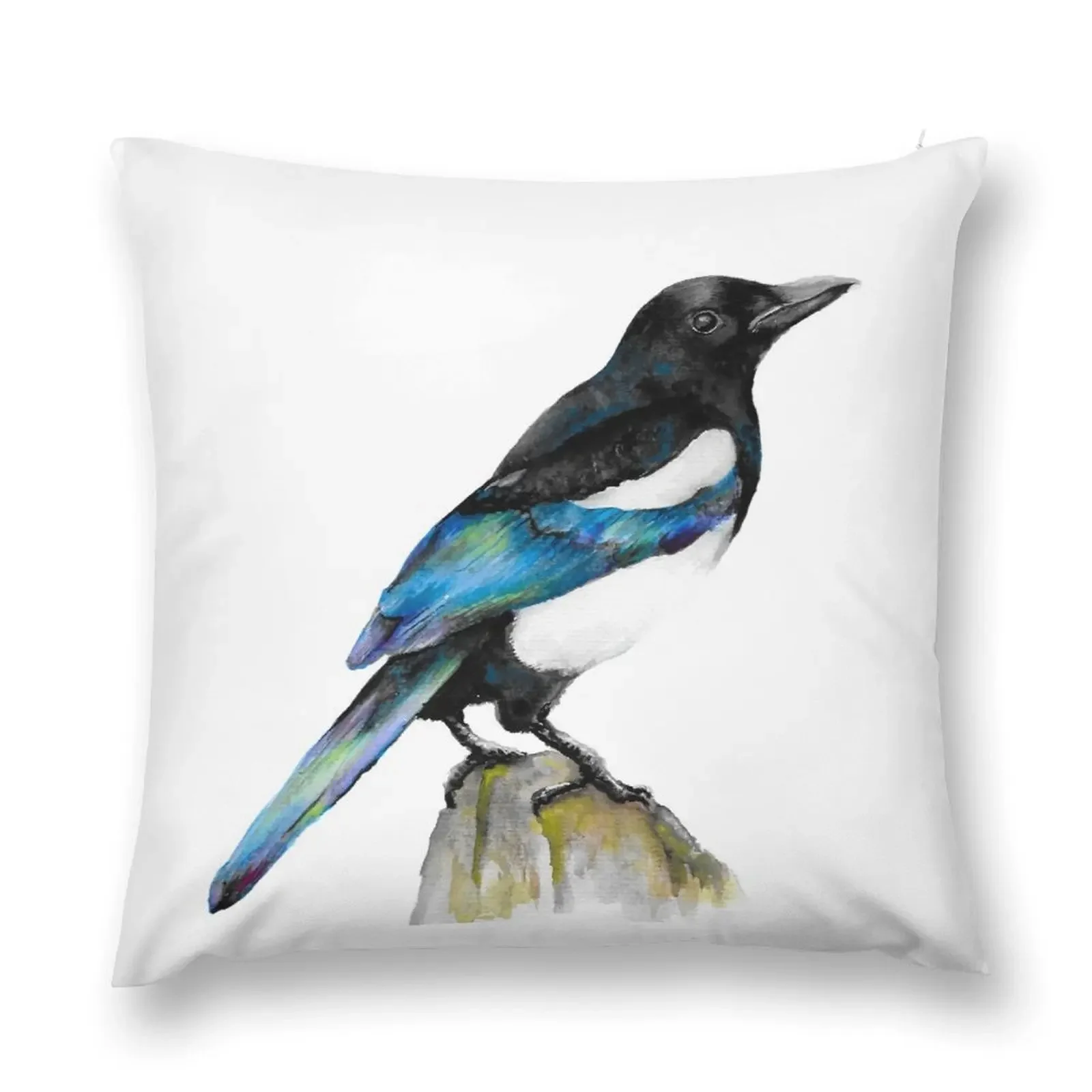 Magpie Painting Throw Pillow Throw Pillow Pillowcases Bed Cushions Pillow Cover