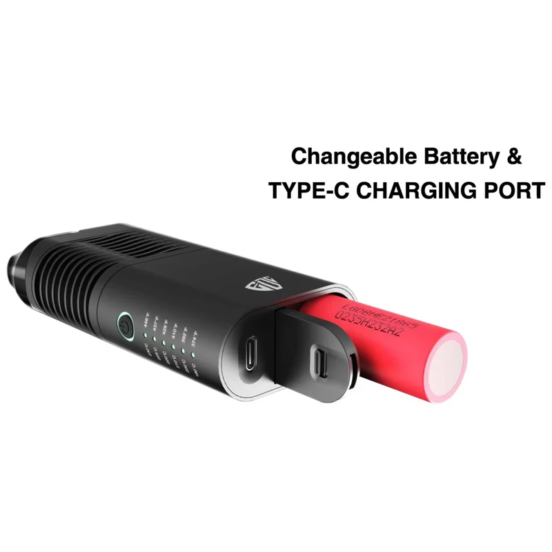 Edcvape puffer kit vaporizador de ervas secas temperatura ajustável vape de ervas com câmara de aquecimento mutável/18650 bateria cerâmica