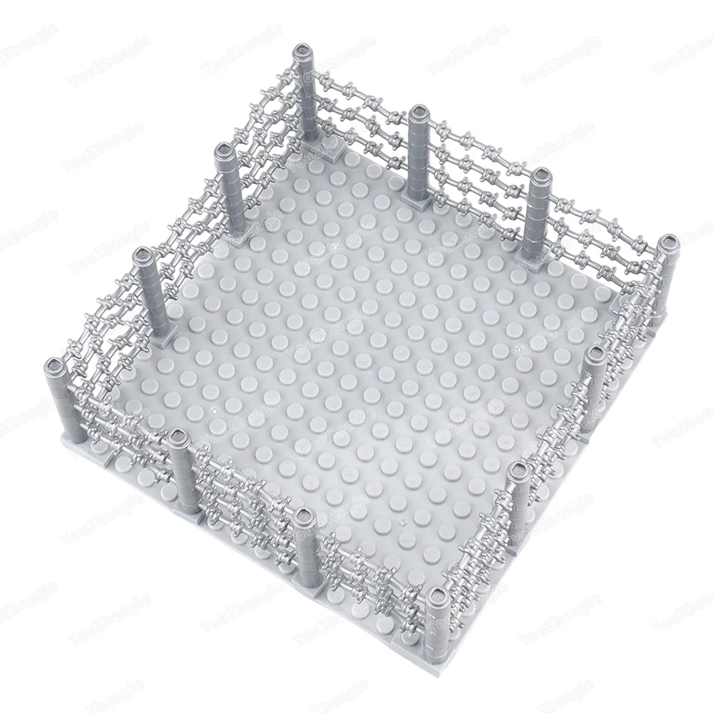 WW2 Detention Management Center Building Blocks Wire Fence MOC Figures Facilities Equipment Tools Set Scenes Models Gift Boy Toy
