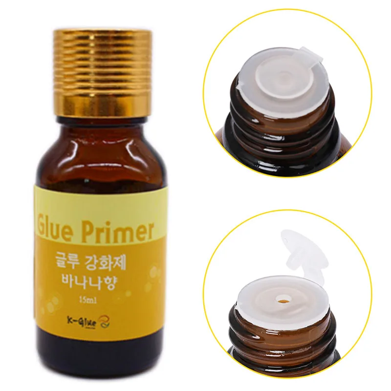 K-Glue Primer 15ml Strawberry/Banana False Eyelashes Extension Supplies Increase Adhesion Glue Makeup Cosmetics Tool