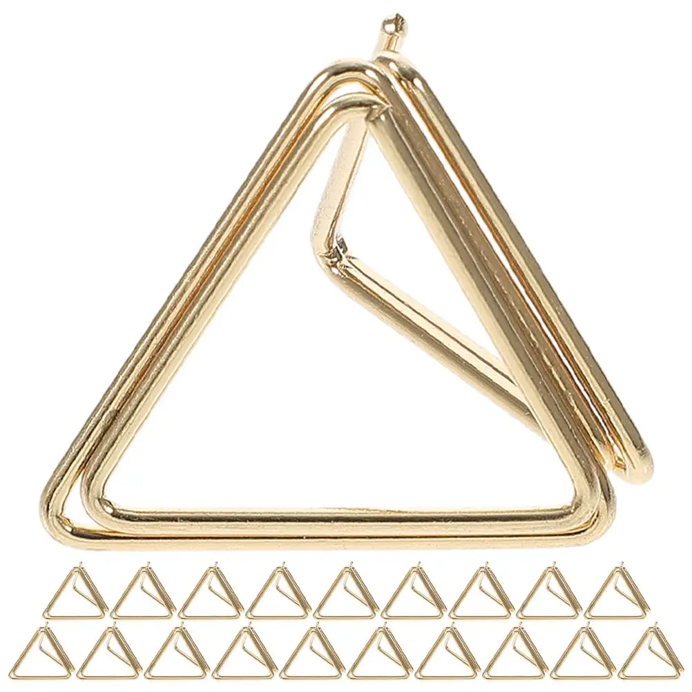 20 Pcs Triangle Memo Clips Paperclips Note Holders Table Number Stands Colored Place Card Metal Desk Accessories