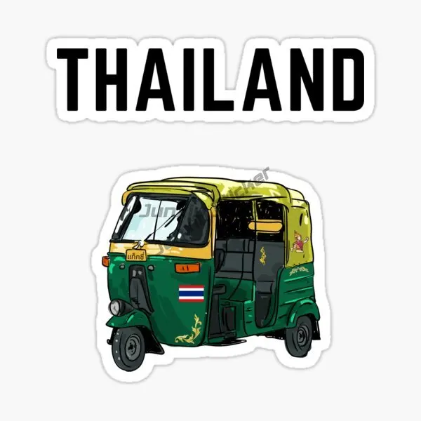 Thailand 3D Tuktuk Refrigerator Motorcycle Helmet Self-adhesive Souvenir Gift Stickers Home and Kitchen Decoration Stickers