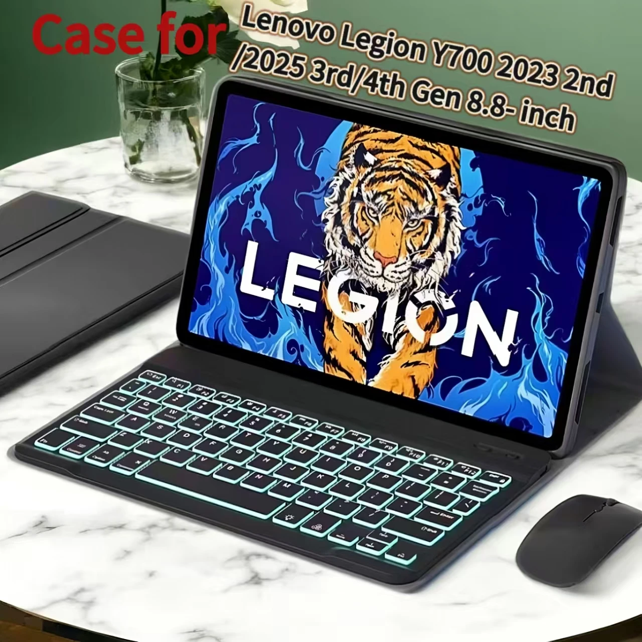 

Чехол Lenovo LEGION Y700 2-го поколения 2023 для Y700/3rd/4th Gen 2025 8,8 дюйма, съемная клавиатура с беспроводной Bluetooth, чехол для смарт-станции