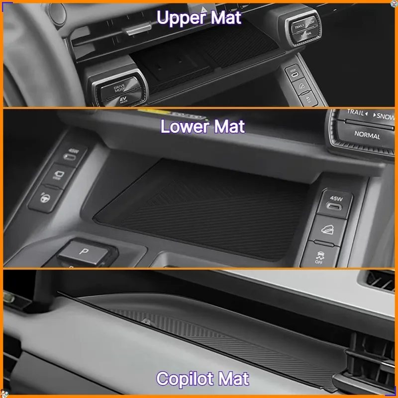 Silicone Wireless Charging Pad Passenger Side Anti-Slip Tray Fit For Toyota RAV4 2026 LHD Car Interior Organizer
